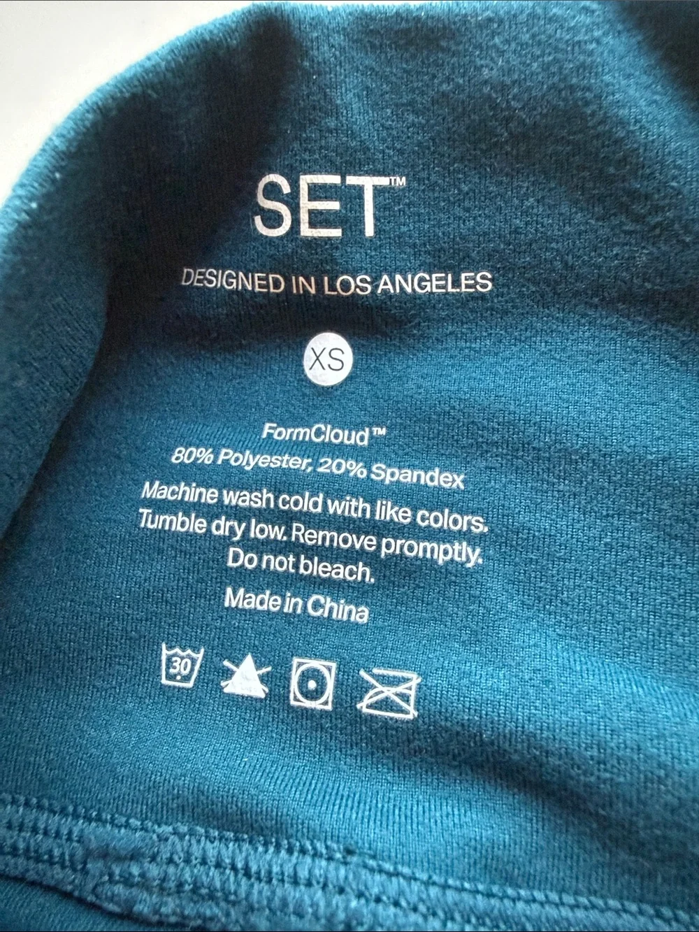 SET Active Matching Set Teal Sports Bra and Matching Leggings Size XSmall-Small